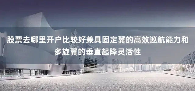 股票去哪里开户比较好兼具固定翼的高效巡航能力和多旋翼的垂直起降灵活性